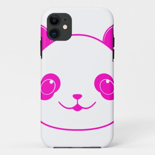 Pink Kawaii Panda Bear iPhone 11 Case