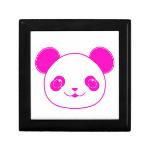Pink Kawaii Panda Bear Keepsake Box