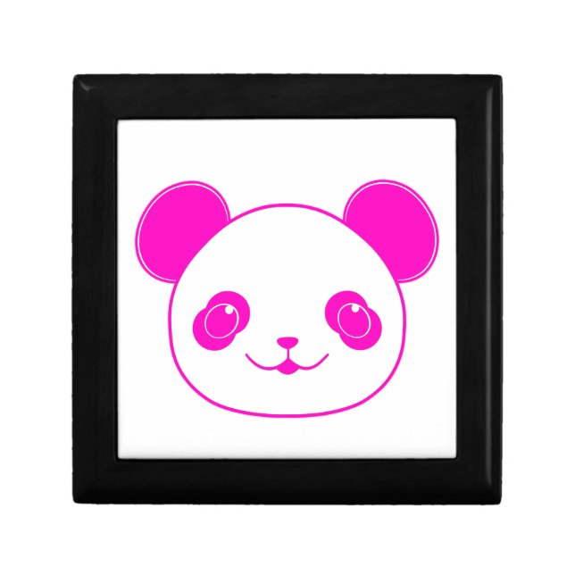 Pink Kawaii Panda Bear Keepsake Box (Front)