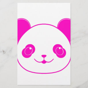 Pink Kawaii Panda Bear Stationery