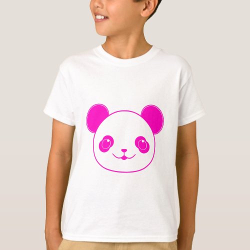 Pink Kawaii Panda Bear T_Shirt