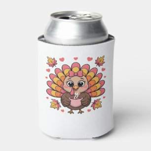 pink kawaii thanksgiving turkey Classic T-Shirt Can Cooler
