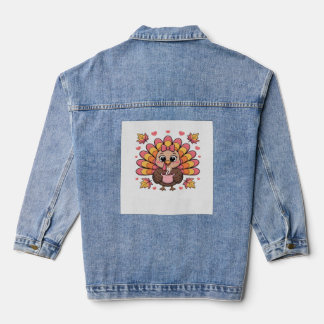 pink kawaii thanksgiving turkey Classic T-Shirt Denim Jacket