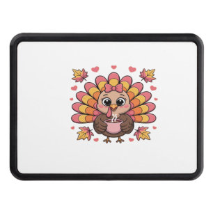 pink kawaii thanksgiving turkey Classic T-Shirt Hitch Cover