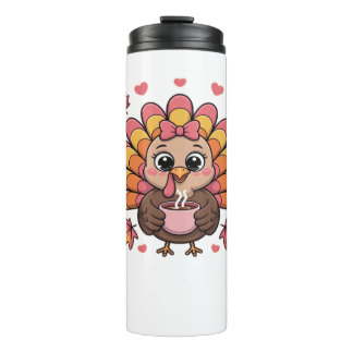 pink kawaii thanksgiving turkey Classic T-Shirt Thermal Tumbler