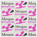 PINK KEEP CALM AND CHEER CUSTOM FABRIC