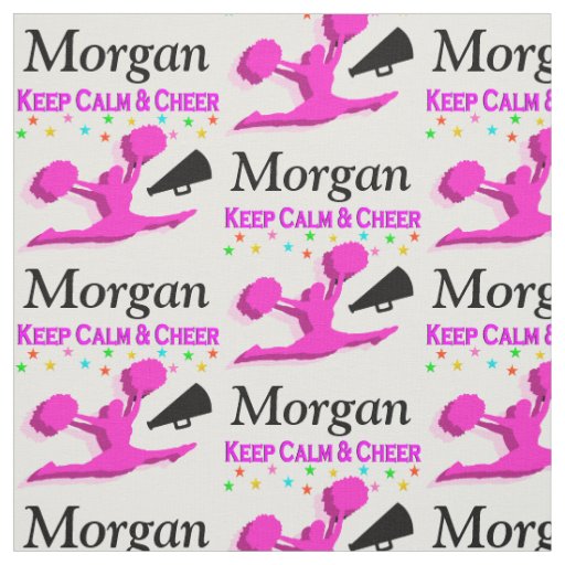 PINK KEEP CALM AND CHEER CUSTOM FABRIC