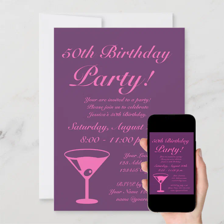 Pink Keep calm it's a Birthday party invitations | Zazzle