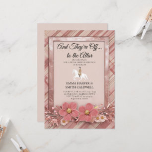 Pink Kentucky Derby Bridal Shower Invitation "Off 