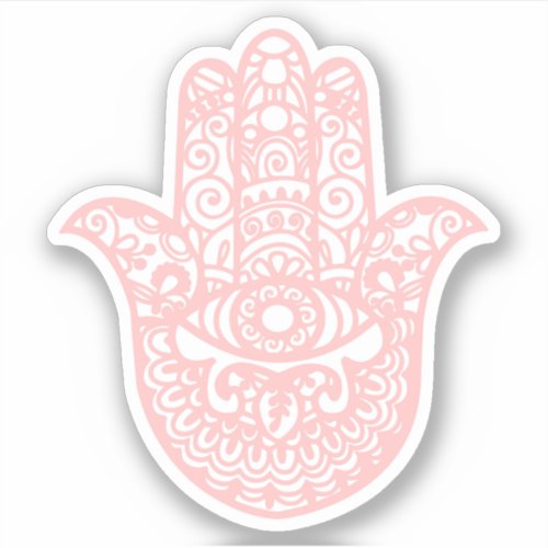 Pink Khamsa Hand Good luck Sticker