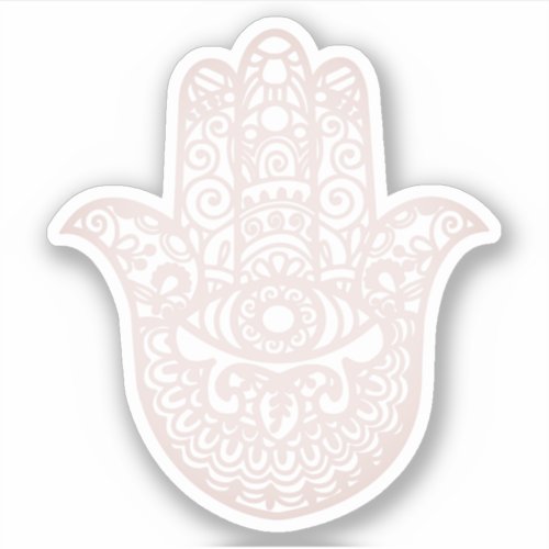 Pink Khamsa Hand Good luck Sticker