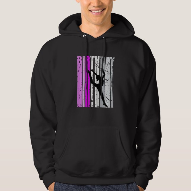 Pink Kids Youth Rhythmic Gymnastics Life Quotes Hoodie (Front)