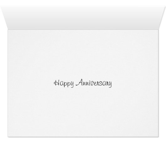 pink kiss on white Happy Anniversary card (Inside Horizontal (Bottom))