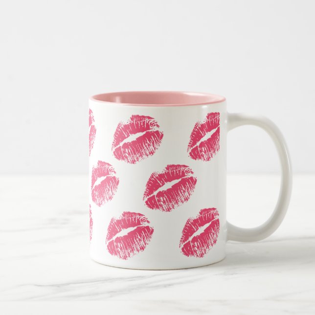 Pink Kiss Two-Tone Coffee Mug (Right)
