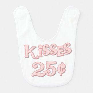 Pink Kisses 25 Cents Bib