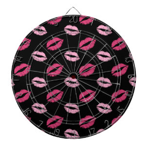 Pink Kisses Dart Board