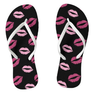 Pink Kisses Flip Flops