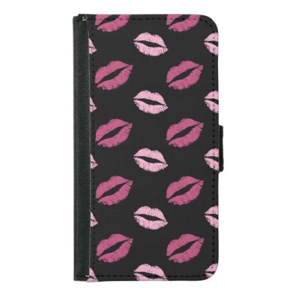 Pink Kisses Samsung Galaxy S5 Wallet Case