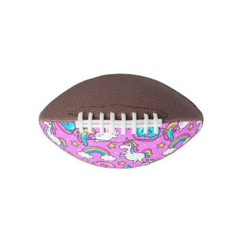 Pink Kitschy glittery funny unicorn and kitty Football