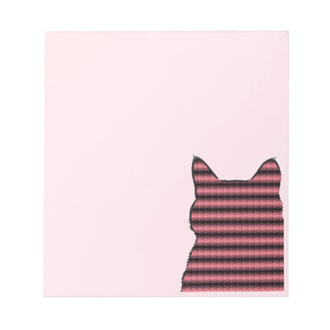 Pink Kitten Cat in the Corner Notepad (Front)