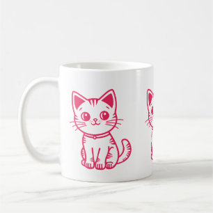 Pink kitten  coffee mug