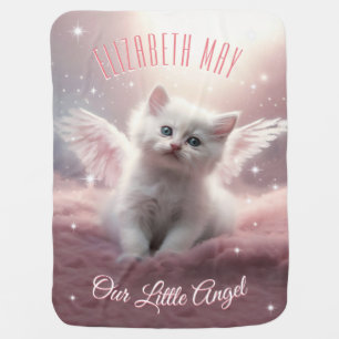 Pink Kitten New Baby Gift Baby Shower New Mum Baby Blanket