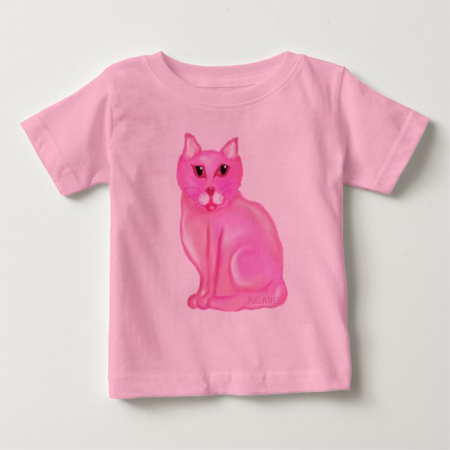 Pink Kitty Baby T-Shirt (Front)