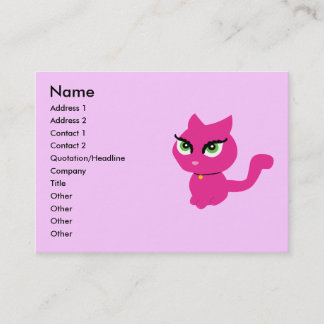 Pink Kitty Cat Business Cards