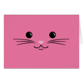 Pink Kitty Cat Cute Animal Face Design (Front Horizontal)