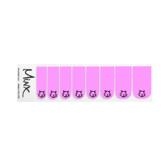 Pink Kitty Cat Nails Minx Nail Wraps
