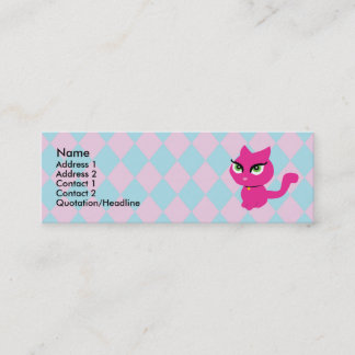 Pink Kitty Cat Profile Cards