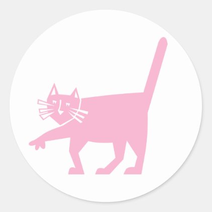 Pink Kitty Cat Stickers