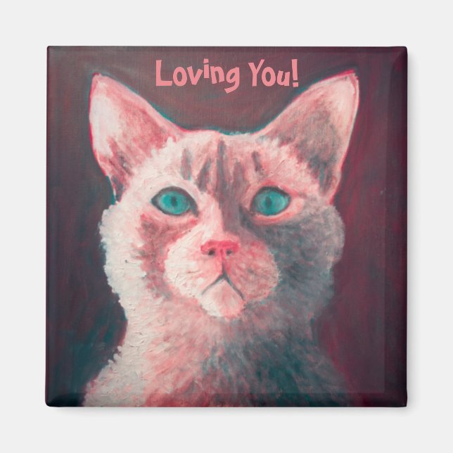 Pink Kitty Magnet (Front)