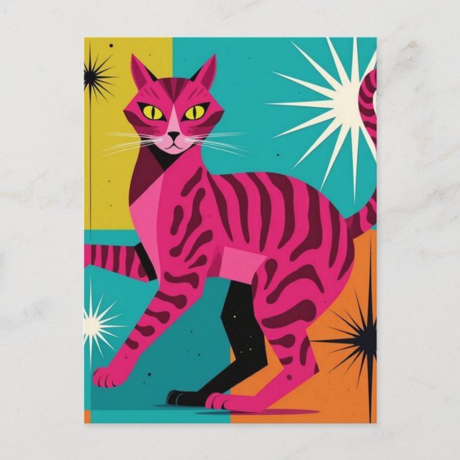 Pink Kitty  Postcard (Front)