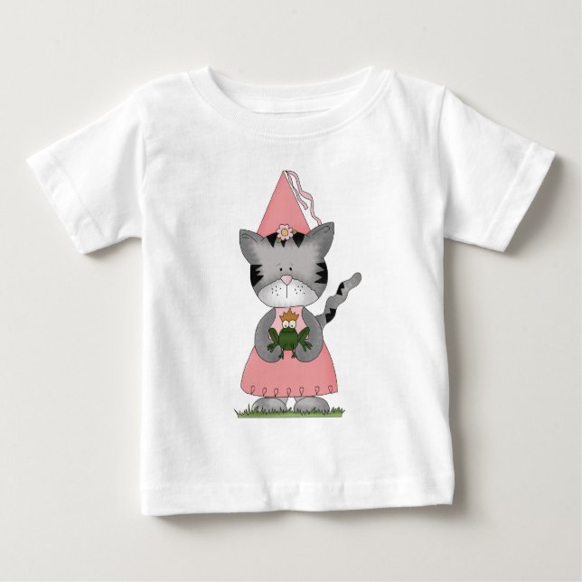 Pink Kitty Princess Baby T-Shirt (Front)
