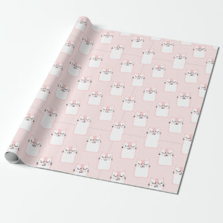 Pink Kitty Wrapping Paper