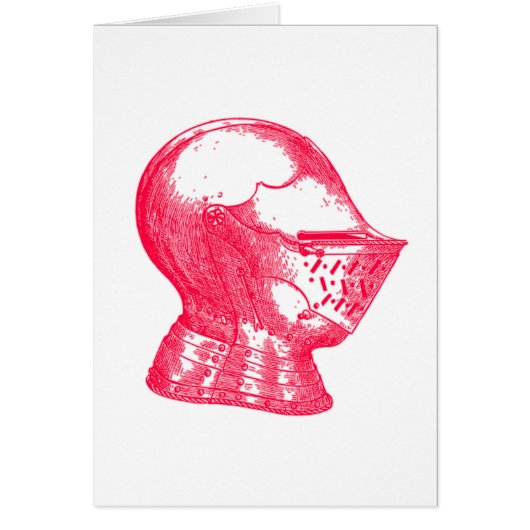 Pink Knight Medieval Armor Helmet Knights Cards (Front)