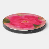 Pink Knockout Rose Watercolor Wireless Charger (Front 2)