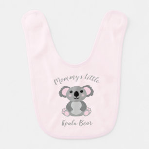 Pink Koala Bear Baby Shower Bib
