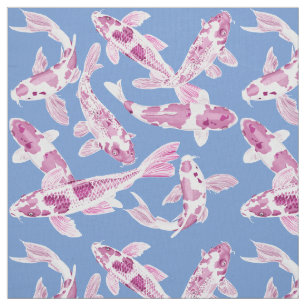 Pink Koi fish Fabric
