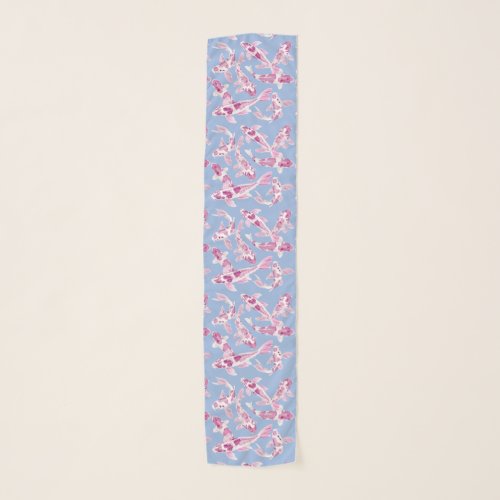 Pink Koi fish scarf