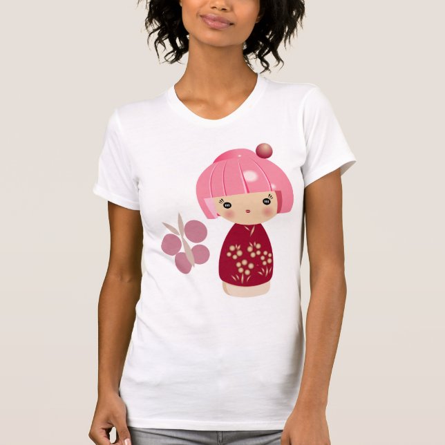 Pink Kokeshi Triplet Tee (Front)