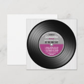 Pink Label Vinyl Record Birthday 50th Party Invitation | Zazzle