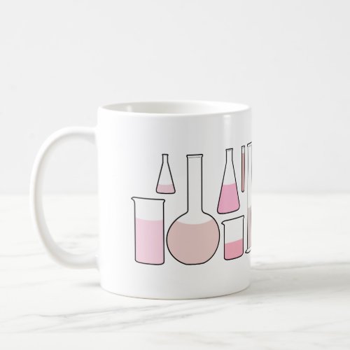 Pink Laboratory Glassware Coffee Mug