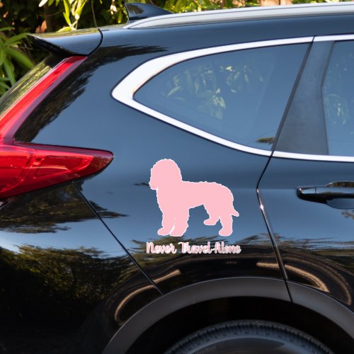 Pink Labradoodle Dog Car Decal Vinyl Sticker