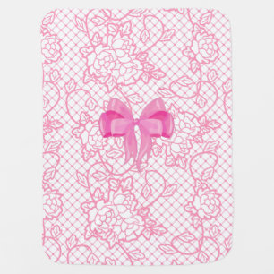 Pink Lace Baby Blanket