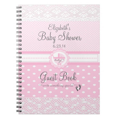 Pink Lace_Baby Shower Guest Book