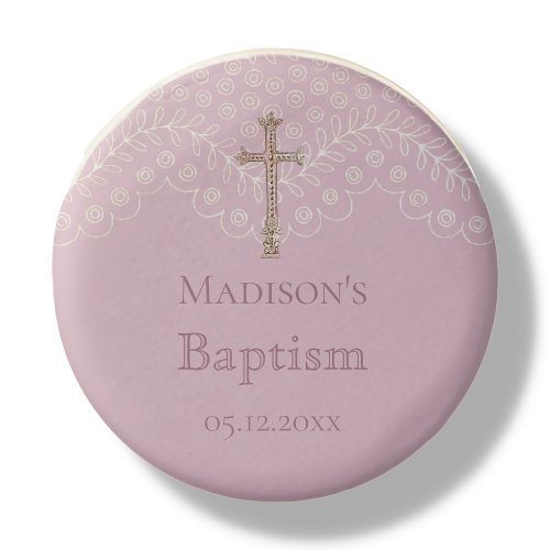 Pink Lace Baptism Chocolate Covered Oreo
