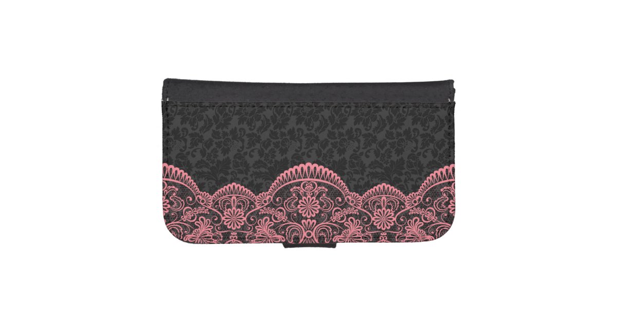 Monogrammed Damask Leatherette Ladies Wallet (Personalized)