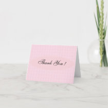 Pink Lace  Blank Thank You Cards